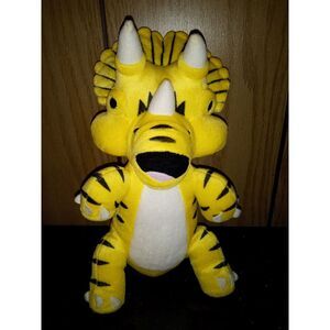 Melissa And Doug Dinosaur Yellow‎ Black Triceratops Baby Nest 12" Tall Plush